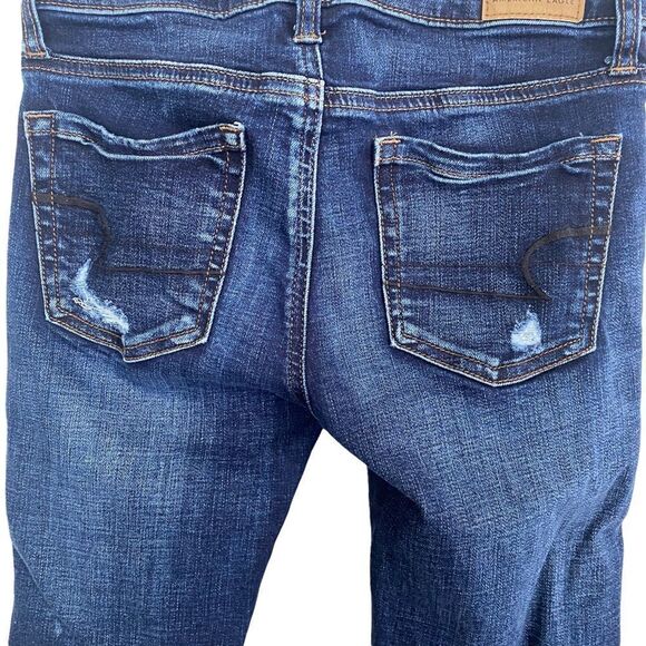 American Eagle Super Stretch Distressed Jeggings Sz 0 Short - Picture 9 of 11